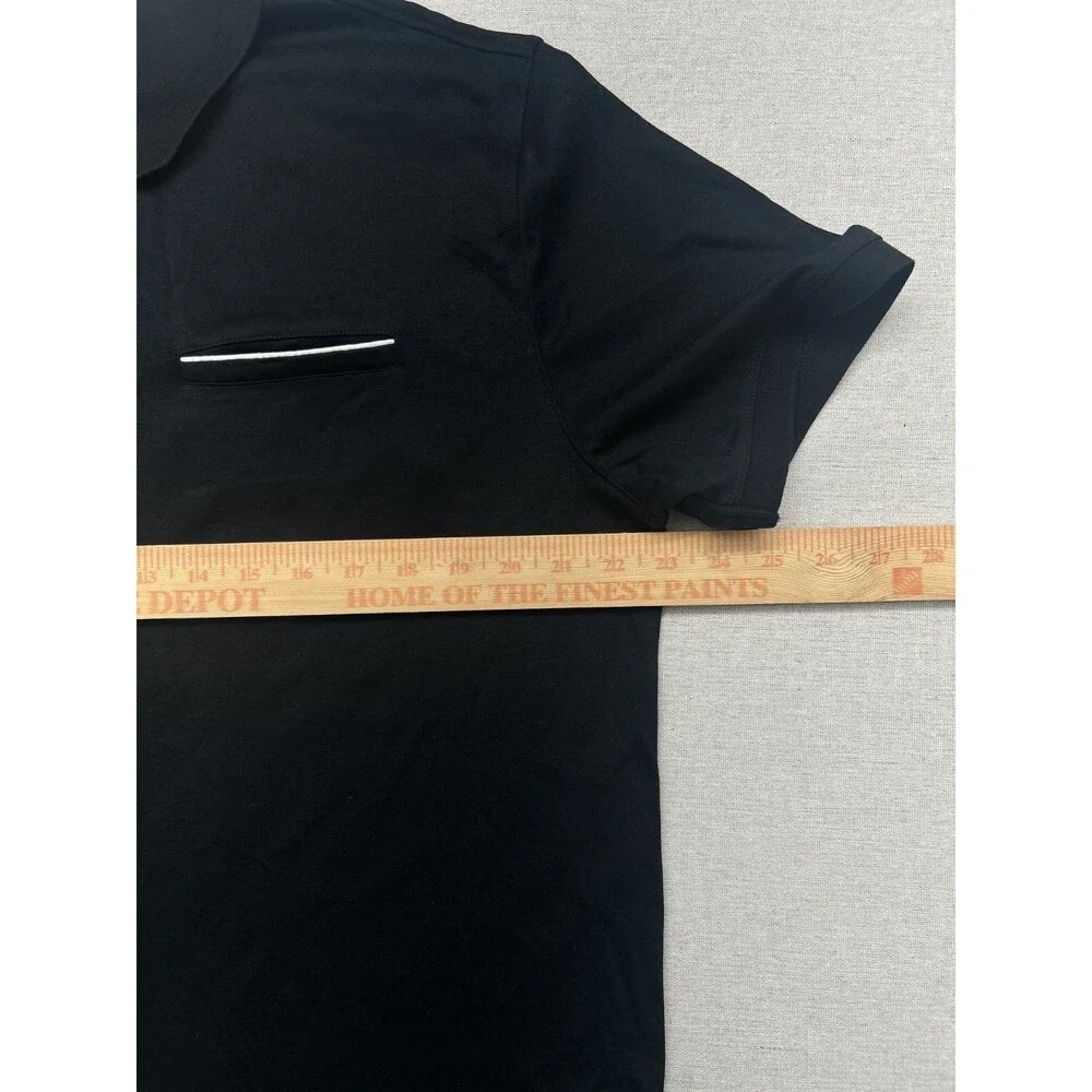 Banana Republic Luxe Touch Performance Polo Shirt Mens Large Black